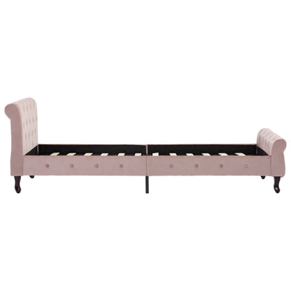 Bedframe Fluweel 90 x 200 cm Roze