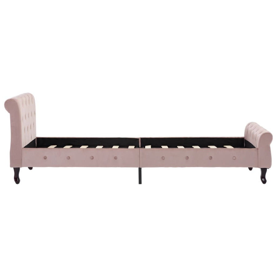 Bedframe Fluweel 90 x 200 cm Roze