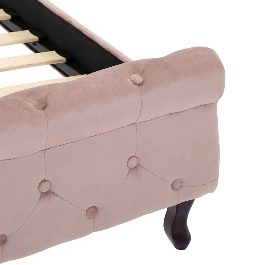 Bedframe Fluweel 90 x 200 cm Roze