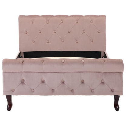 Bedframe Fluweel 100 x 200 cm Roze