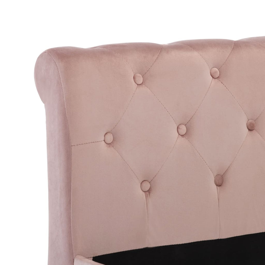 Bedframe Fluweel 100 x 200 cm Roze