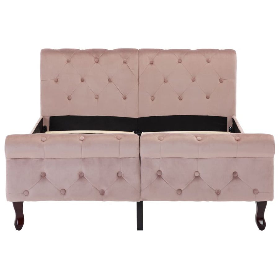 Bedframe Fluweel 120 x 200 cm Roze