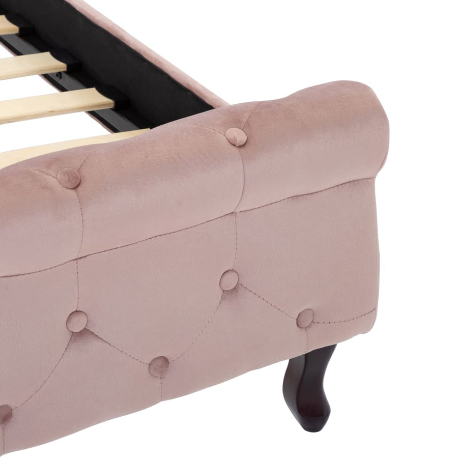 Bedframe Fluweel 120 x 200 cm Roze