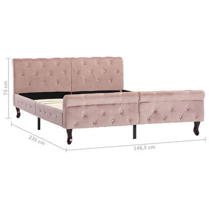 Bedframe Fluweel 140 x 200 cm