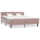 Bedframe Fluweel 160 x 200 cm Roze