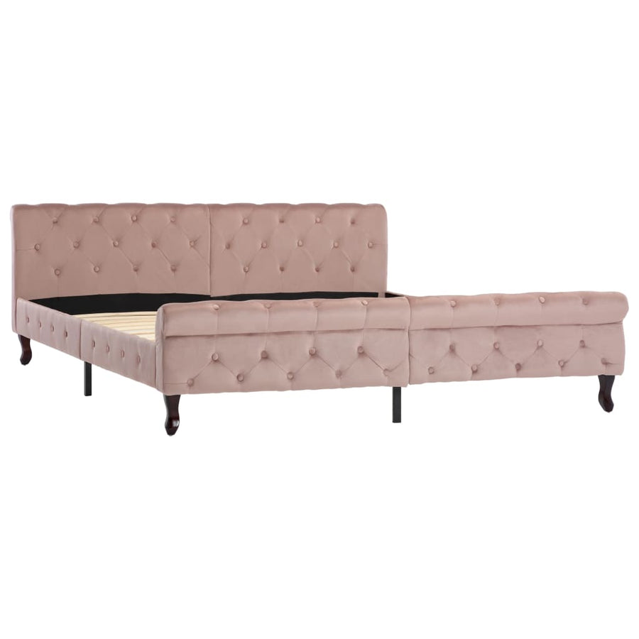 Bedframe Fluweel 180 x 200 cm Roze