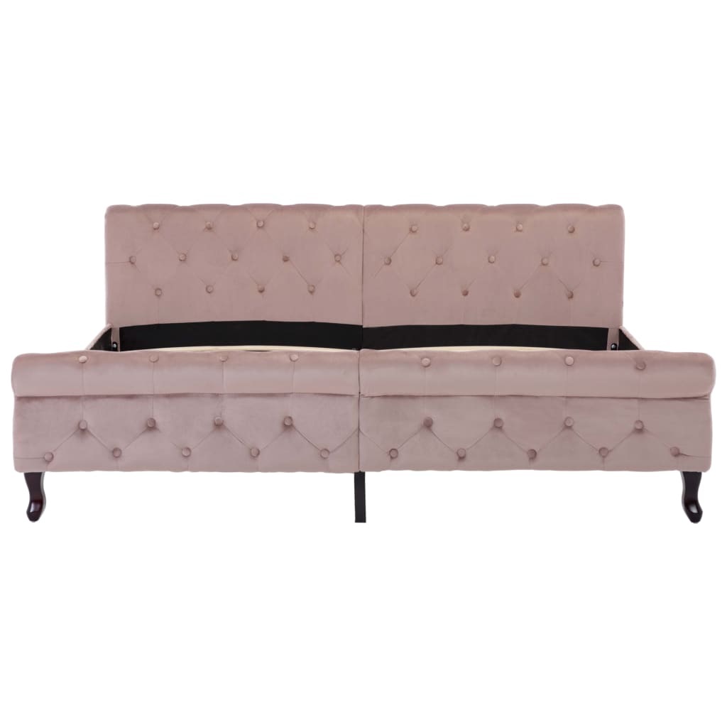 Bedframe Fluweel 180 x 200 cm Roze