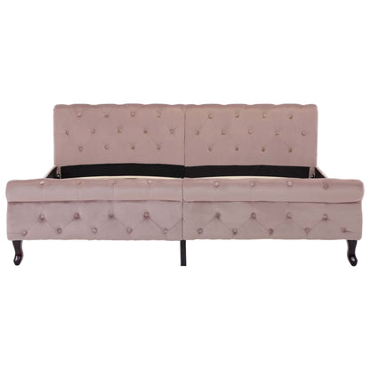 Bedframe Fluweel 180 x 200 cm Roze