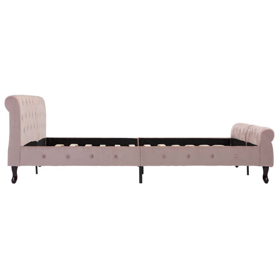 Bedframe Fluweel 180 x 200 cm Roze