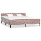 Velvet Pink Bed Frame 200x200 cm
