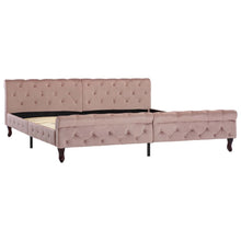 Bedframe Fluweel 200 x 200 cm Roze