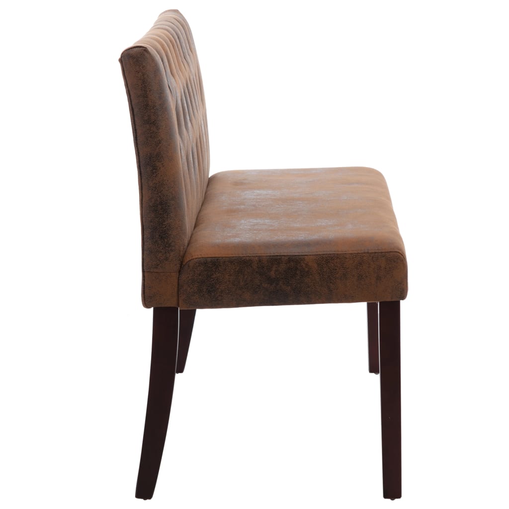 Bankje 148,5 Cm Kunstsuède 148.5 cm Bruin