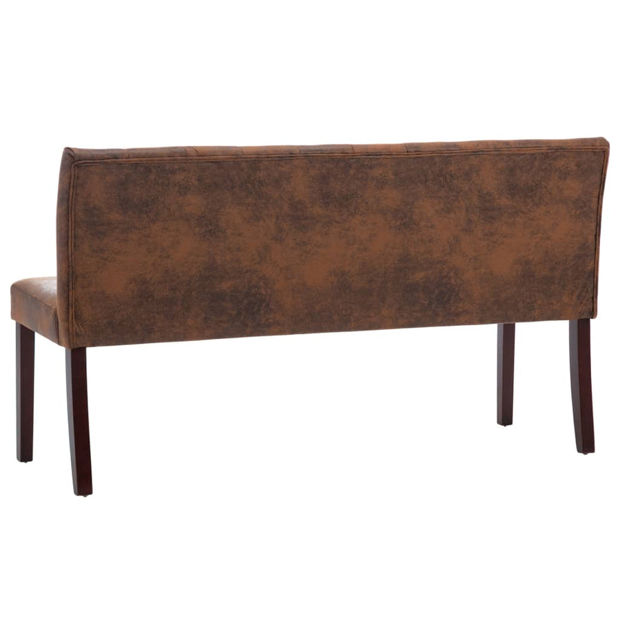 Bankje 148,5 Cm Kunstsuède 148.5 cm Bruin