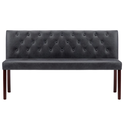 Bankje 148,5 Cm Kunstsuède 148.5 cm Grijs