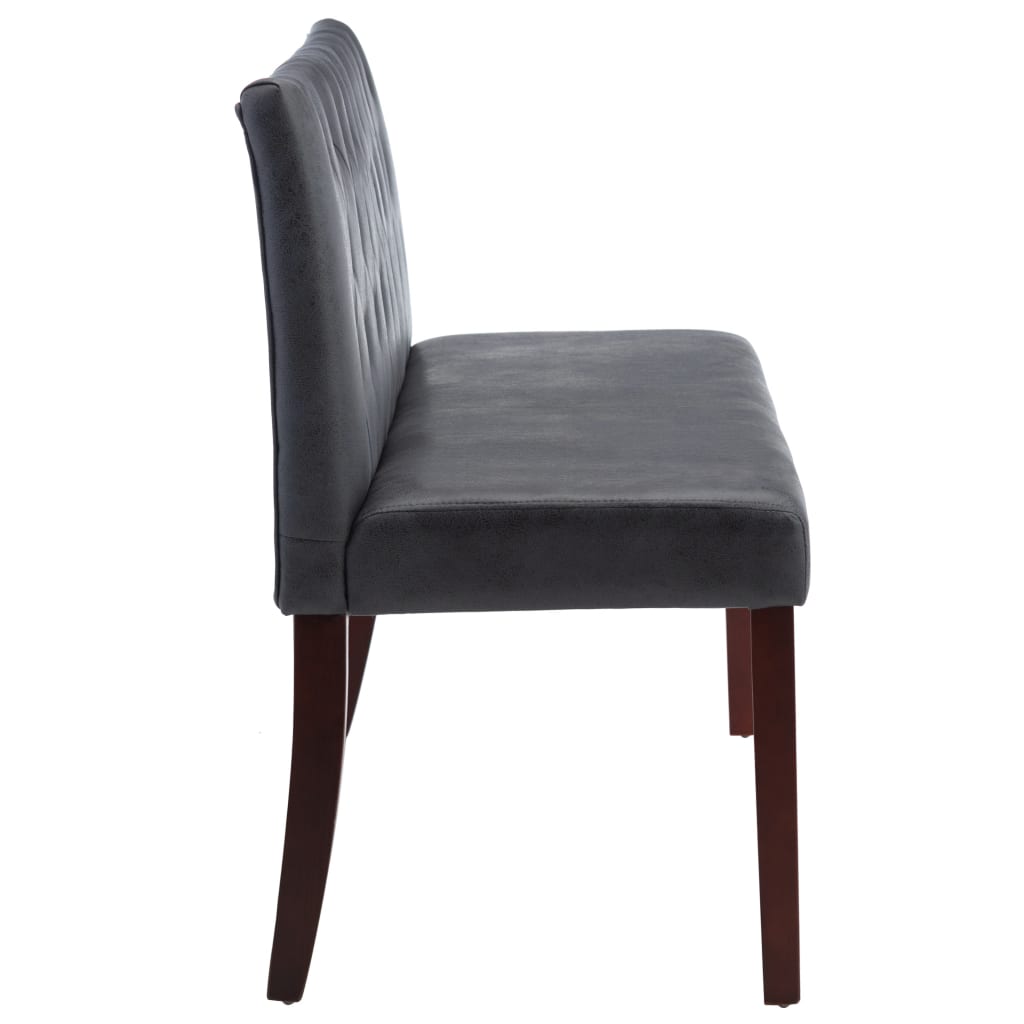 Bankje 148,5 Cm Kunstsuède 148.5 cm Grijs