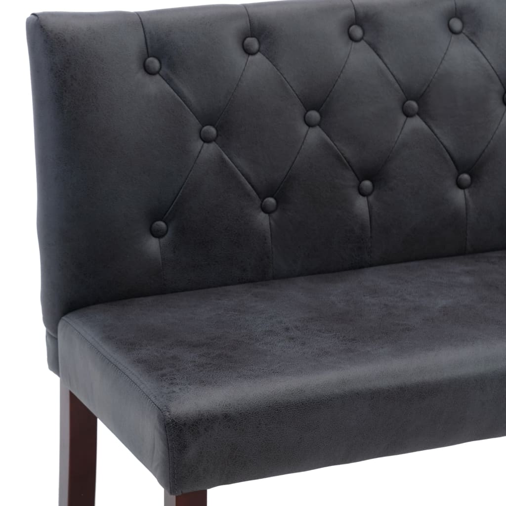 Bankje 148,5 Cm Kunstsuède 148.5 cm Grijs