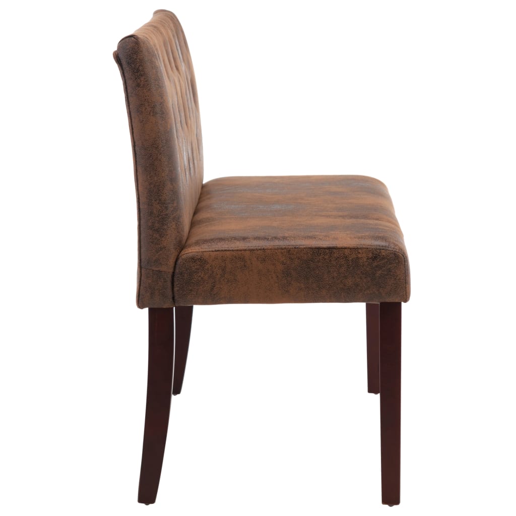 Bankje Kunstsuède 120 cm Bruin