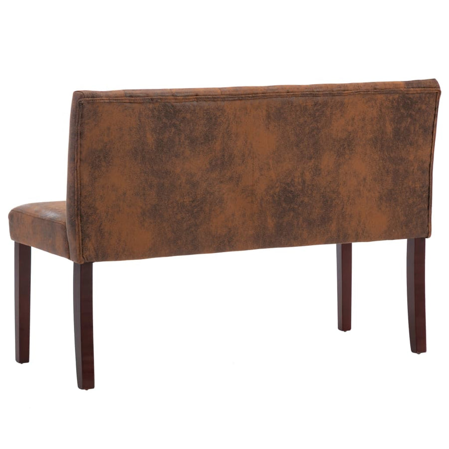 Bankje Kunstsuède 120 cm Bruin