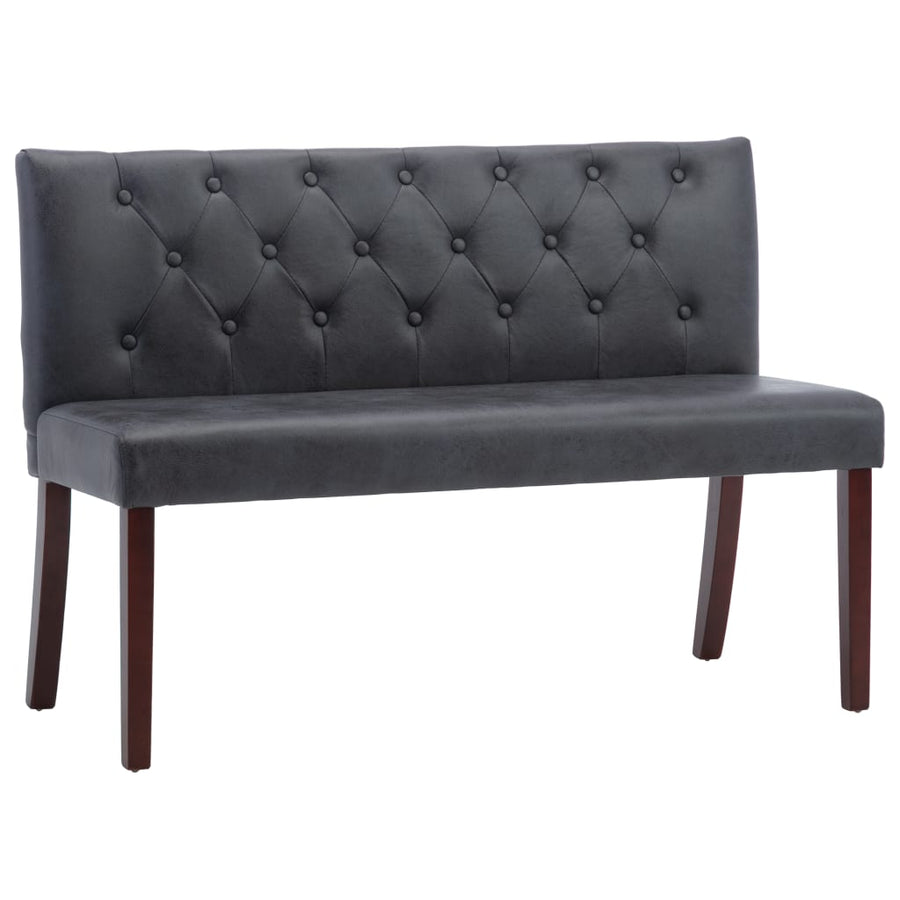 Bankje Kunstsuède 120 cm Grijs