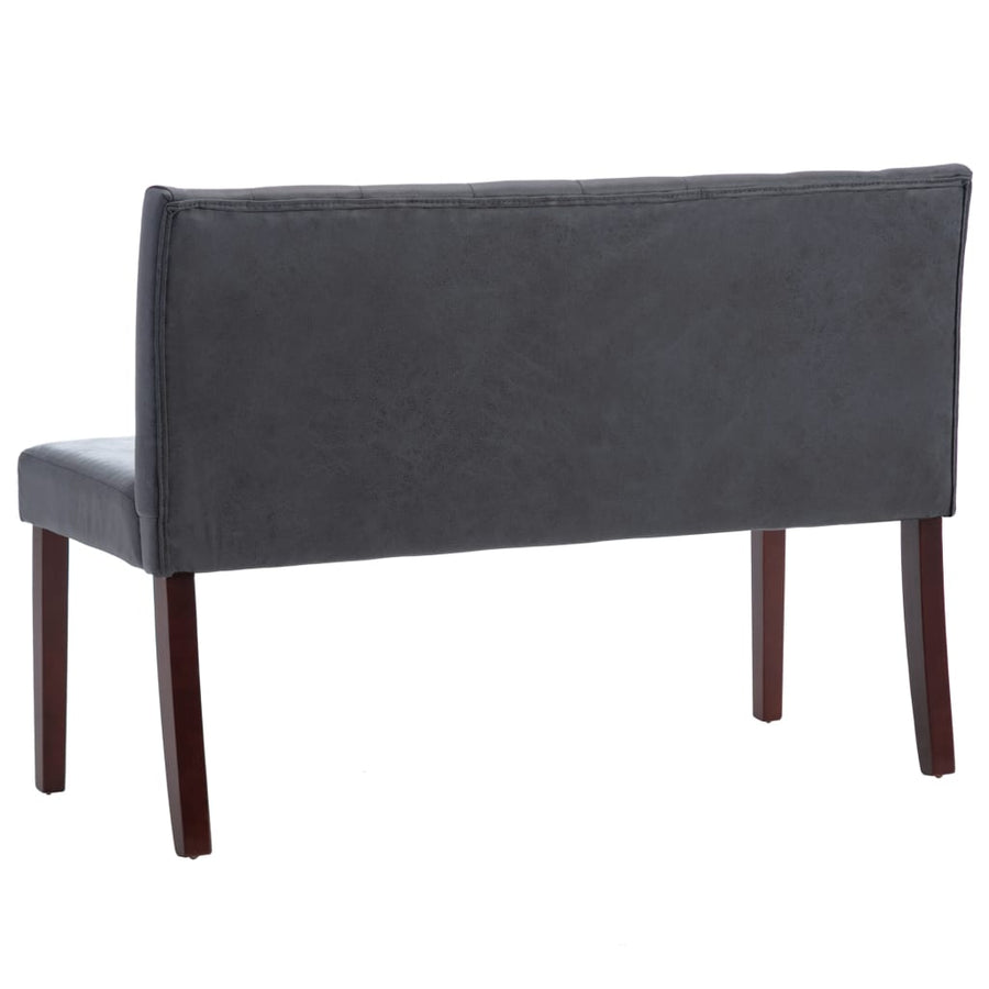 Bankje Kunstsuède 120 cm Grijs