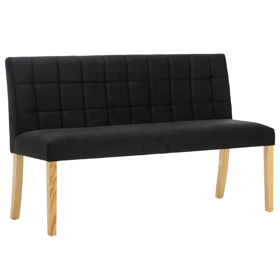 Bankje 140 Cm Fluweel Zwart