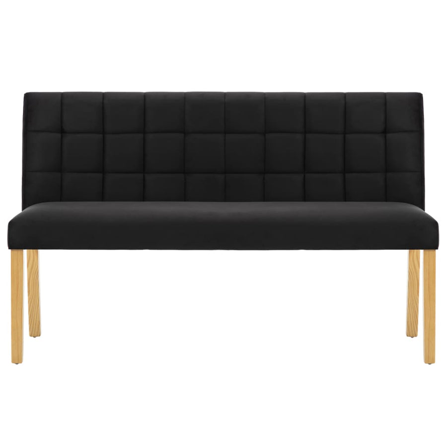 Bankje 140 Cm Fluweel Zwart