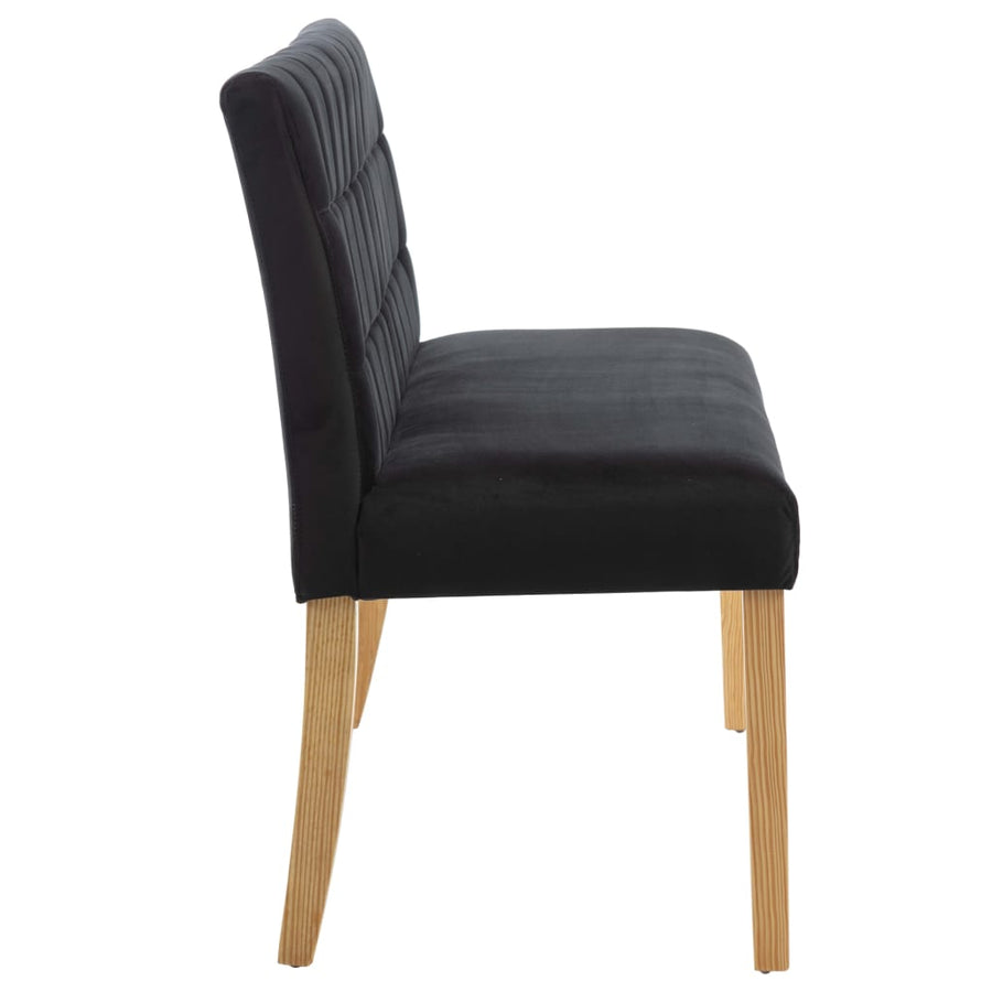 Bankje 140 Cm Fluweel Zwart