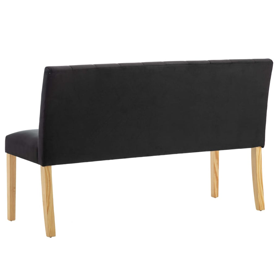 Bankje 140 Cm Fluweel Zwart