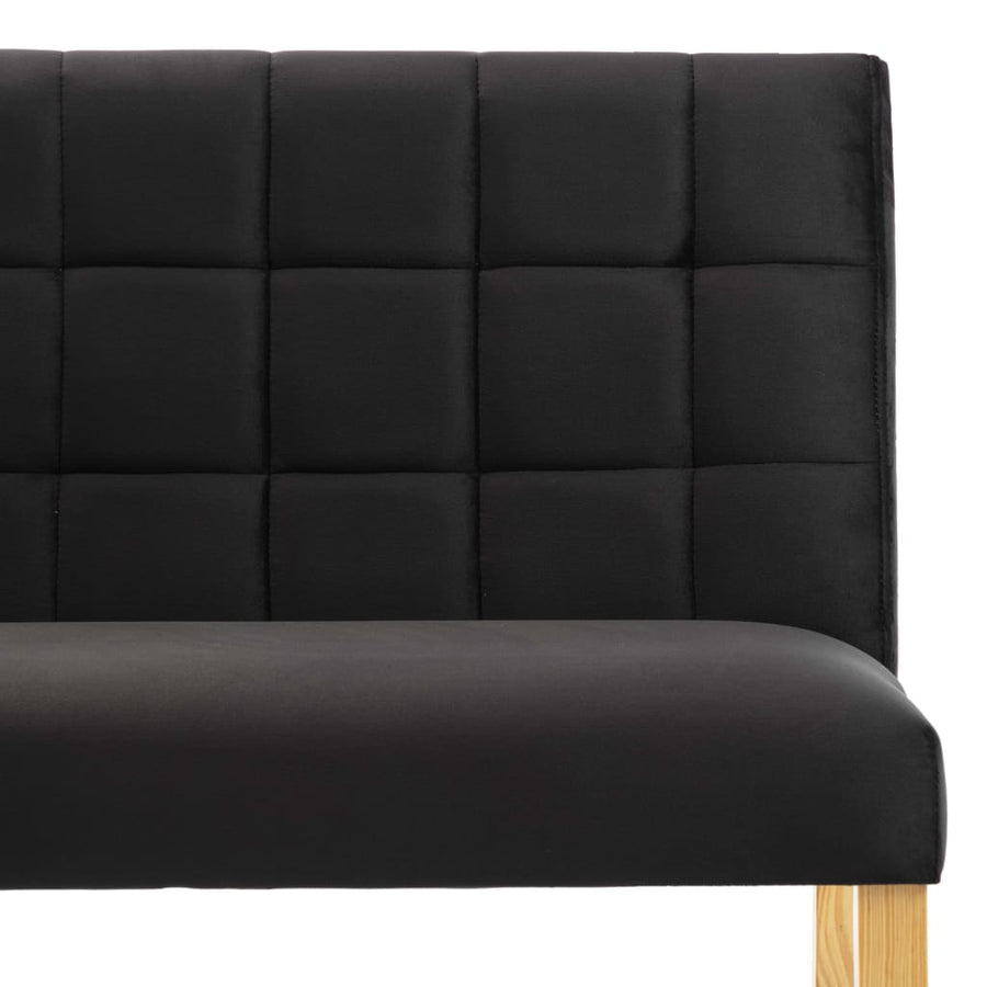 Bankje 140 Cm Fluweel Zwart