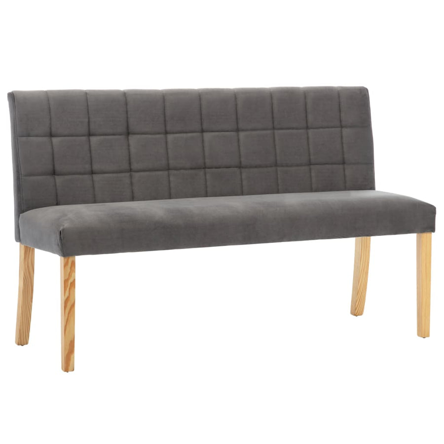 Bankje 140 Cm Fluweel Grijs