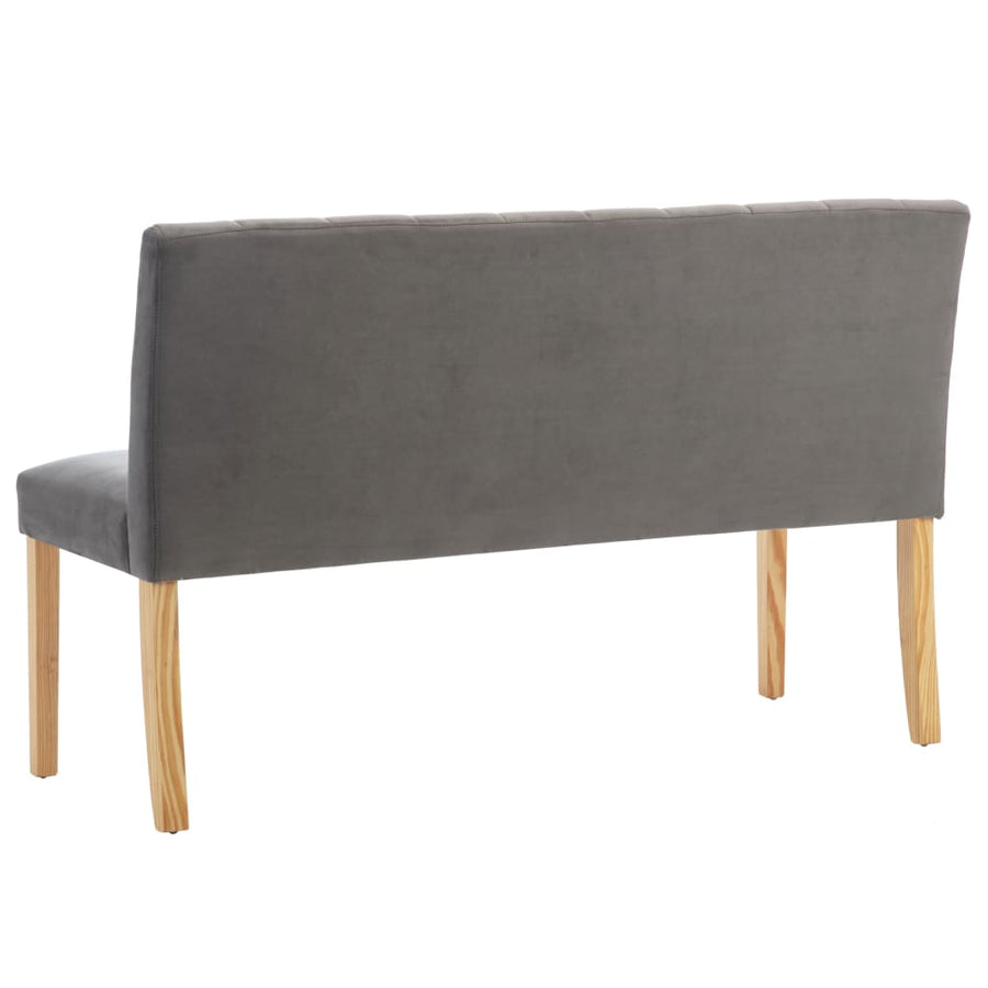 Bankje 140 Cm Fluweel Grijs
