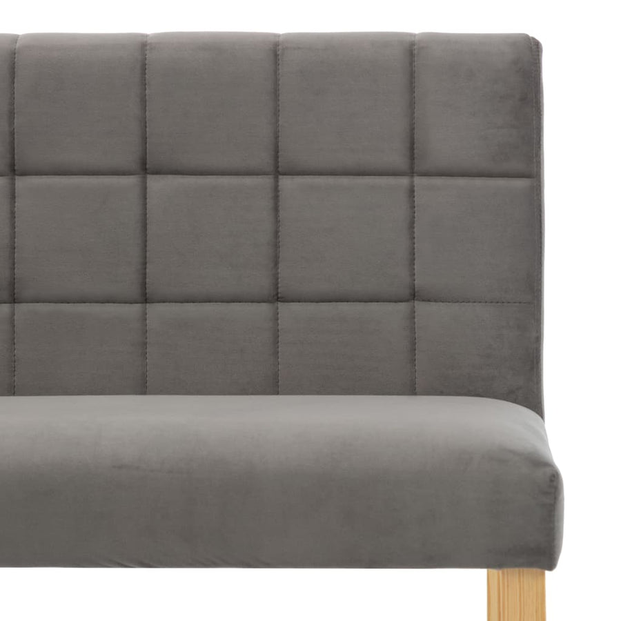 Bankje 140 Cm Fluweel Grijs