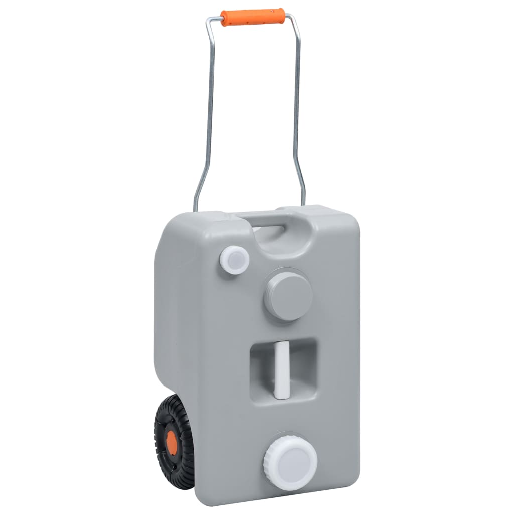 Watertank op wielen 25 L grijs