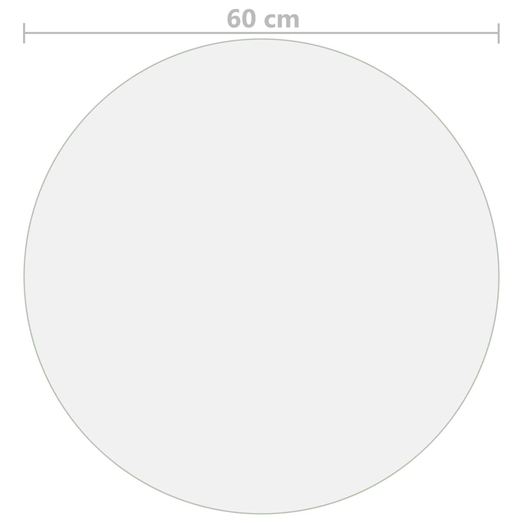 Tafelbeschermer Ø 2 Mm Pvc Transparant 60 cm Doorzichtig