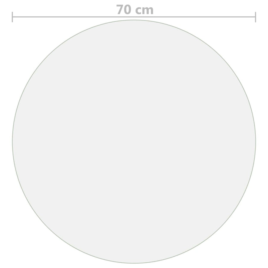 Tafelbeschermer Ø 2 Mm Pvc Transparant 70 cm Doorzichtig