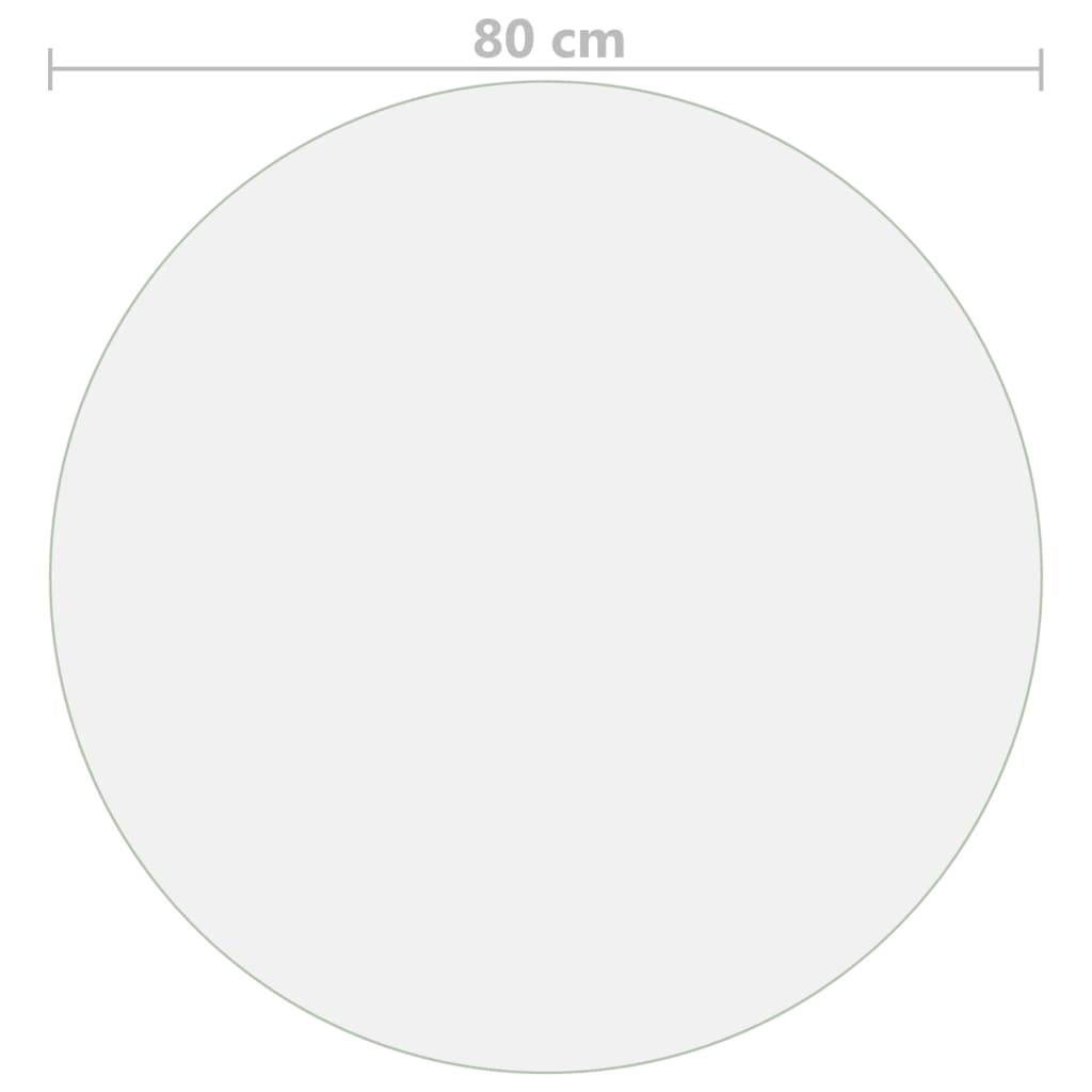 Tafelbeschermer Ø 2 Mm Pvc Transparant 80 cm Doorzichtig