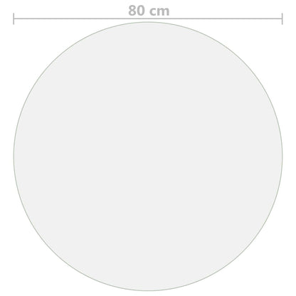 Tafelbeschermer Ø 2 Mm Pvc Transparant 80 cm Doorzichtig