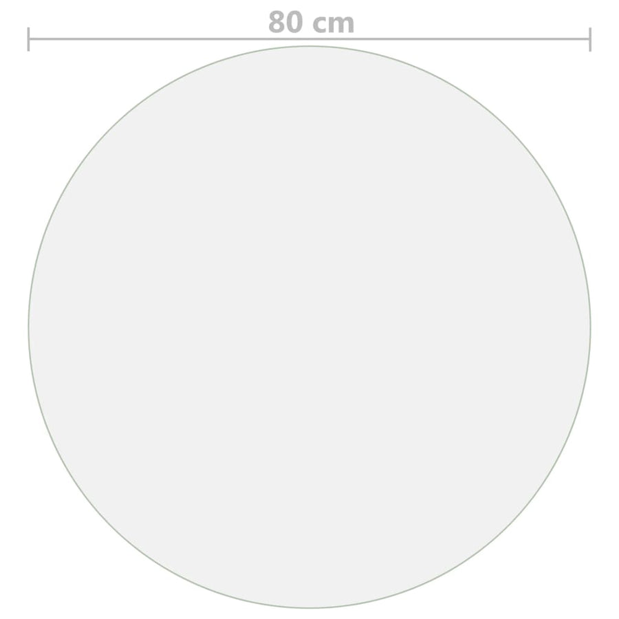 Tafelbeschermer Ø 2 Mm Pvc Transparant 80 cm Doorzichtig