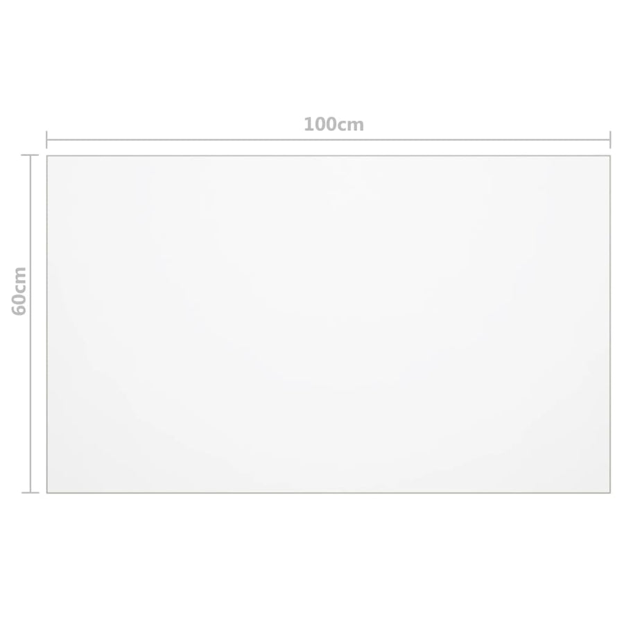 Tafelbeschermer 2 Mm Pvc Transparant 100 x 60 cm Doorzichtig