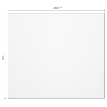 Tafelbeschermer 2 Mm Pvc Transparant 100 x 90 cm Doorzichtig