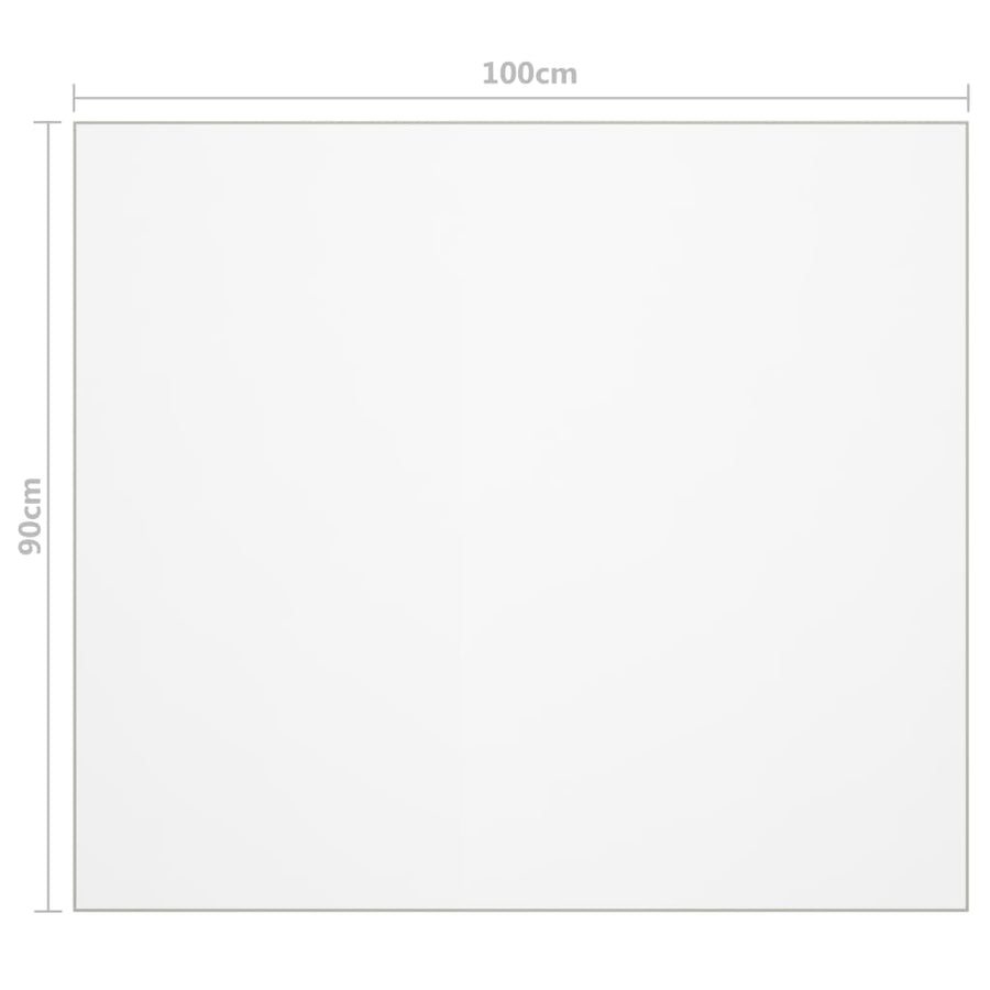 Tafelbeschermer 2 Mm Pvc Transparant 100 x 90 cm Doorzichtig