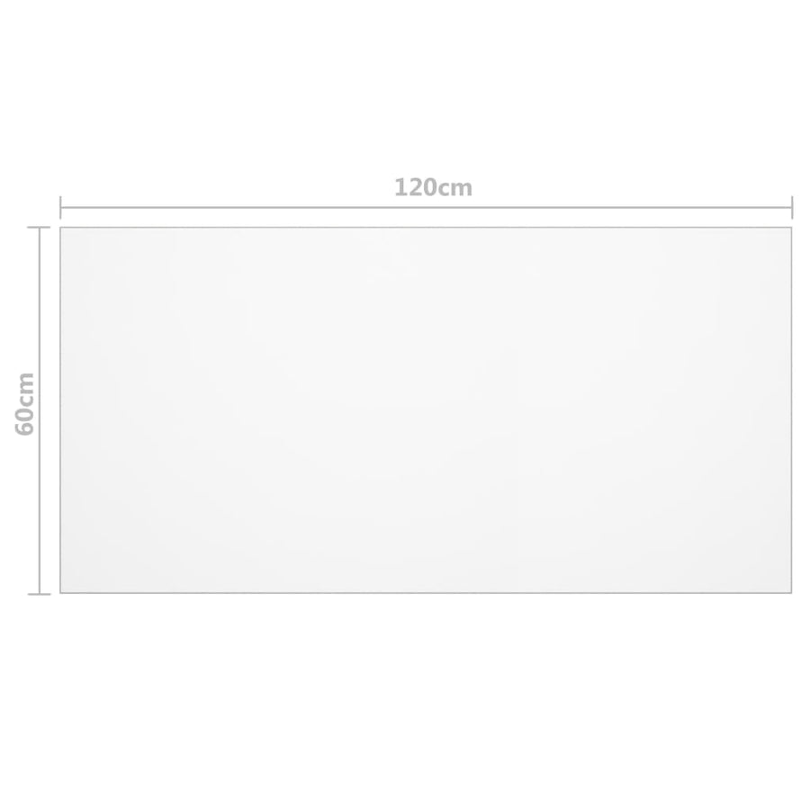 Tafelbeschermer 2 Mm Pvc Transparant 120 x 60 cm Doorzichtig