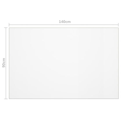 Tafelbeschermer 2 Mm Pvc Transparant 140 x 90 cm Doorzichtig