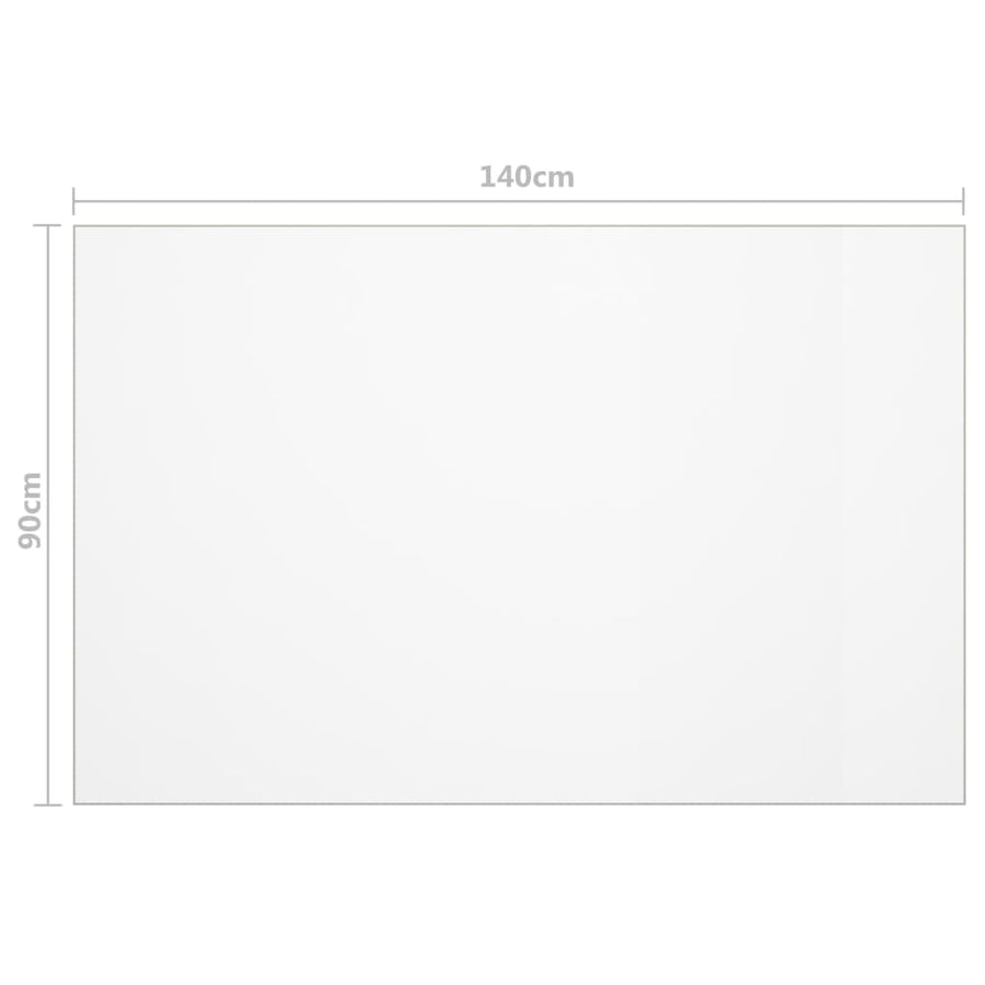 Tafelbeschermer 2 Mm Pvc Transparant 140 x 90 cm Doorzichtig