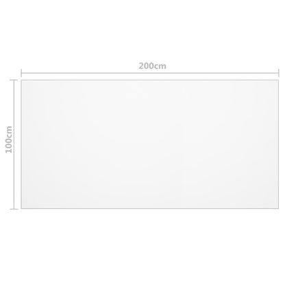 Tafelbeschermer 2 Mm Pvc Transparant 200 x 100 cm Doorzichtig