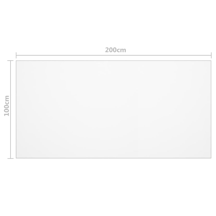 Tafelbeschermer 2 Mm Pvc Transparant 200 x 100 cm Doorzichtig