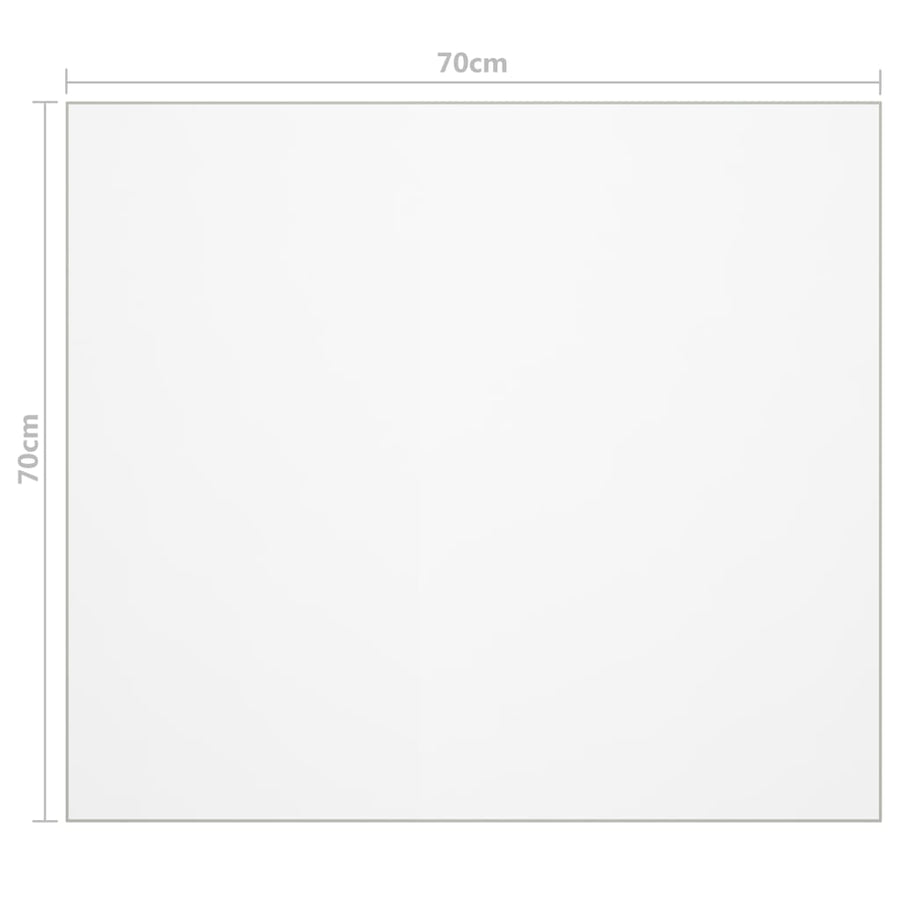 Tafelbeschermer 2 Mm Pvc Transparant 70 x 70 cm Doorzichtig