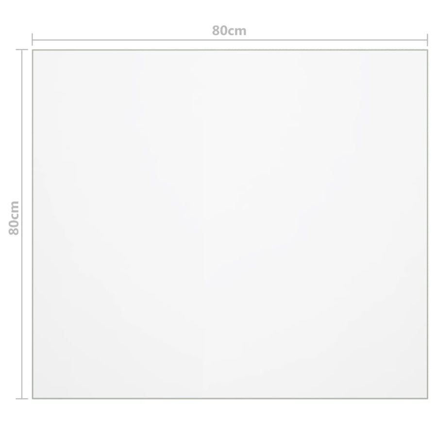 Tafelbeschermer 2 Mm Pvc Transparant 80 x 80 cm Doorzichtig