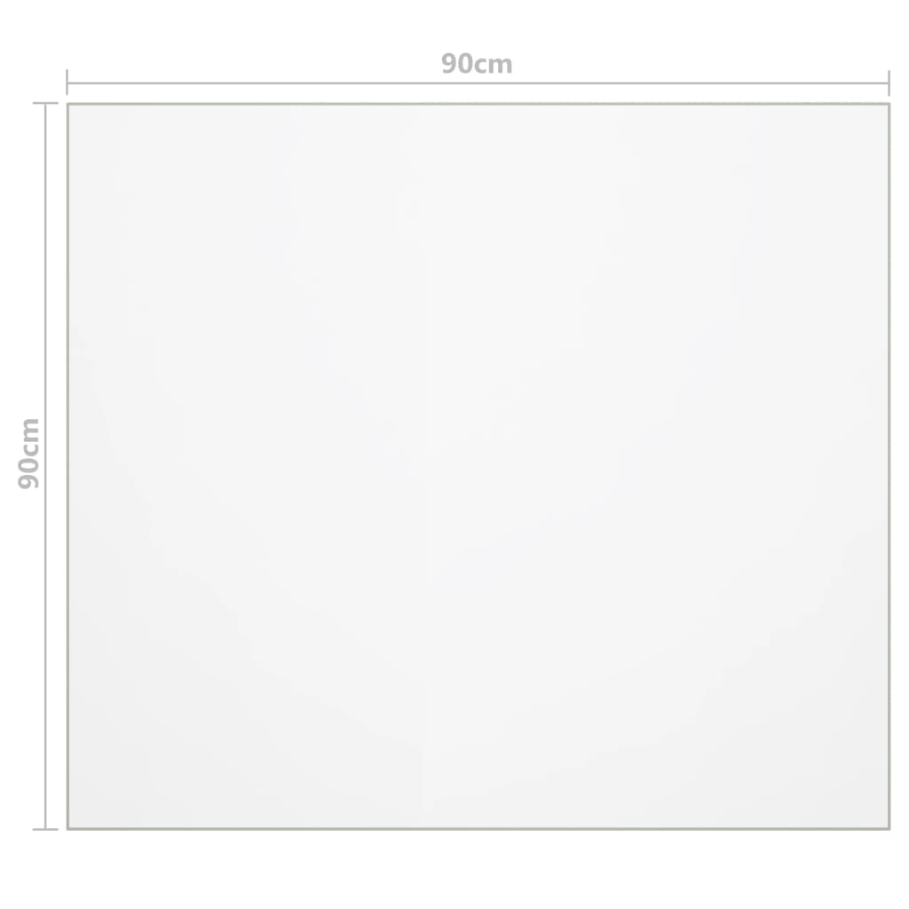 Tafelbeschermer 2 Mm Pvc Transparant 90 x 90 cm Doorzichtig