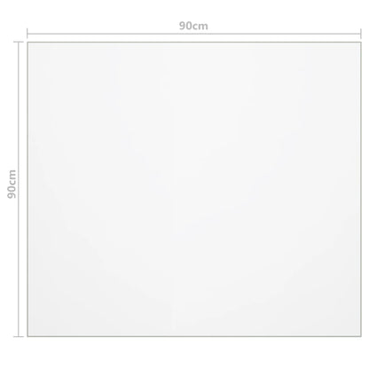Tafelbeschermer 2 Mm Pvc Transparant 90 x 90 cm Doorzichtig